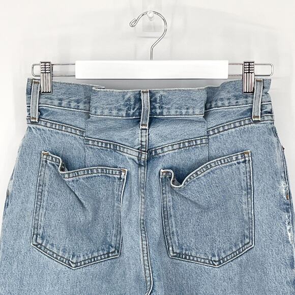 AGOLDE Dax Upsize Jeans Women’s Size 25 Light Wash High Rise Organic Cotton USA - Picture 6 of 7